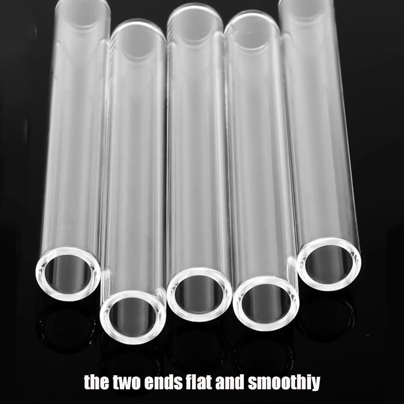 LIFEHIM 6-Inch Borosilicate Glass Tube, 12mm OD x 2mm Thick, Clear Glass Tubes for Lab, DIY, Art, Science Experiments, 8-Pack with 2 Brushes, Heat-Resistant, Safe for Blowing, Crafting - Image 3